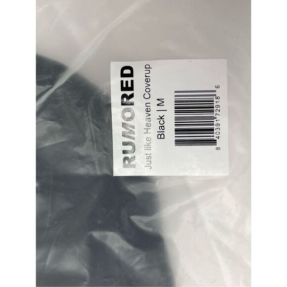 Rumored Just Like Heaven Maxi Long Dress MEDIUM Black Coverup Sheer - Picture 8 of 9